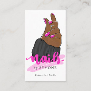 Carte De Visite Technicien Artiste à ongles Nails Salon Studio