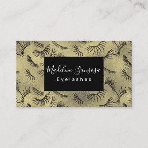 Carte De Visite Technicien de cils Or 