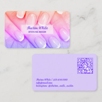 Carte De Visite 💅🏻 Technicien de manucure mobile QR