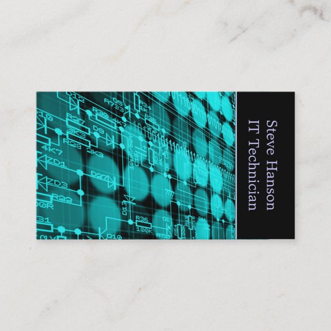 Carte De Visite Technicien de programmeur informatique (Devant)