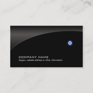 Carte De Visite Technicien de réparation informatique simple Noir