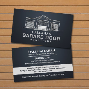 Carte De Visite Technicien de services de portes de garage profess