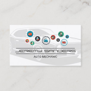 Carte De Visite Technicien en mécanique Services automobiles