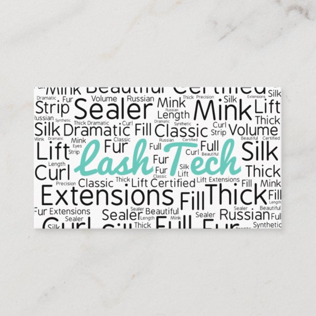 Carte De Visite Technicien Eyelash (Devant)