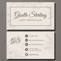 Technicien Lash Neutral Ivory Floral Élégant
