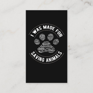 Carte De Visite Technicien vétérinaire Paw Vet Tech Vétérinaire