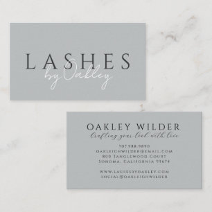Carte De Visite Technicienne de cils Gray