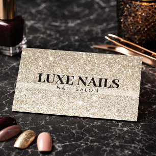 Carte De Visite Technicienne de Vernis à Ongles Luxueuse Paillette