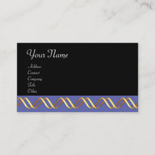 Carte De Visite TECHNO INFINITE Gold Frotles en noir bleu