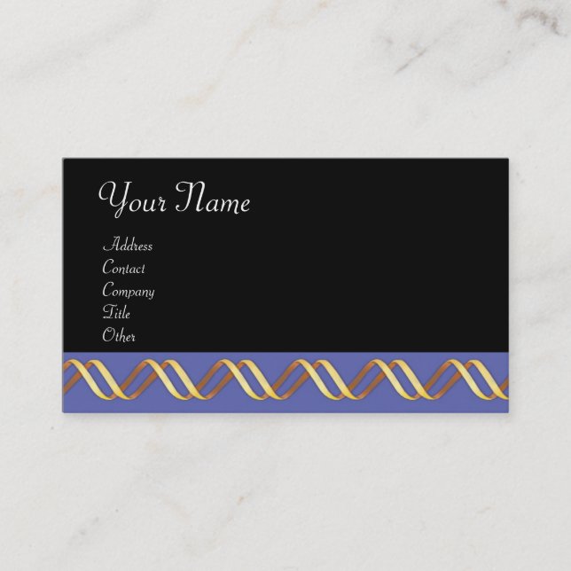 Carte De Visite TECHNO INFINITE Gold Frotles en noir bleu (Devant)