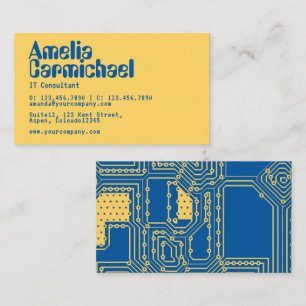 Carte De Visite Technologie Aspen Gold et Princess Blue Geek