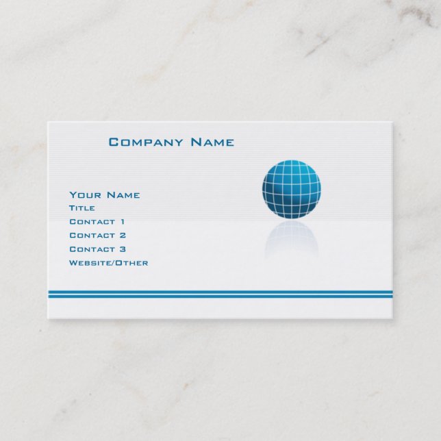 Carte De Visite Technologie de globe (Devant)