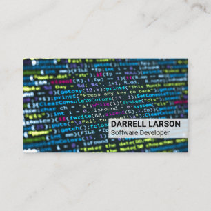 Carte De Visite Technologie moderne   Code de programmation