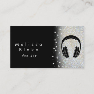 Carte De Visite teinte argent de dee jay fausse parties scintillan