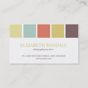 Carte de visite/télécartes de palette de couleurs