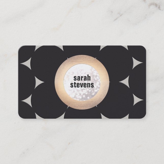 Carte De Visite Téméraire, moderne Circle Motif de mode et beauté (Devant)