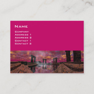Carte De Visite TEMPLE DE L'EAU, Purple Fuchsia