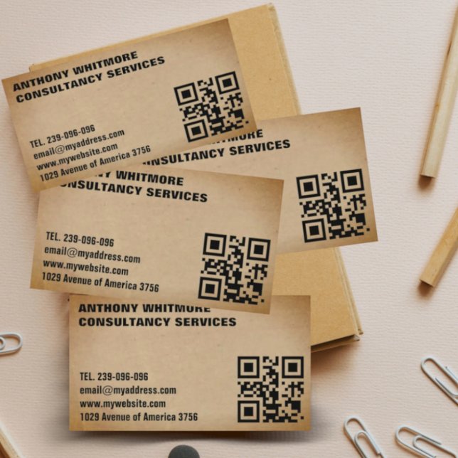 Carte De Visite Temple personnalisé QR code choisir arrière - plan (Créateur téléchargé)