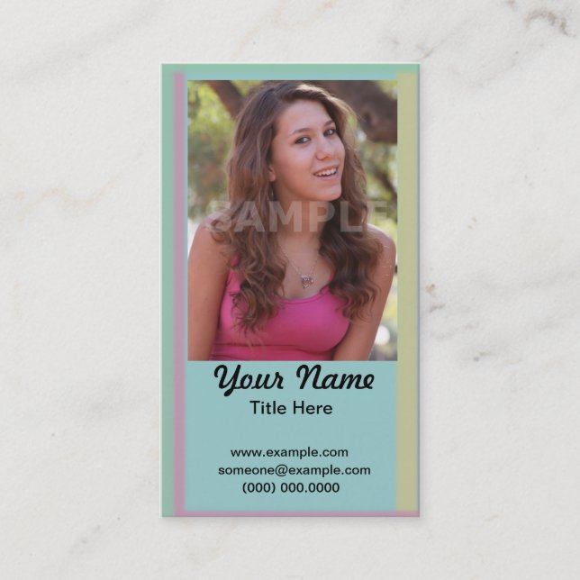 Carte de visite temporaire de Headshot (Devant)