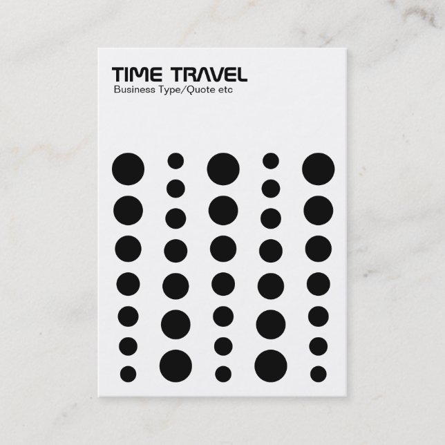 Carte De Visite Temps de voyage - Noir sur Blanc (Devant)