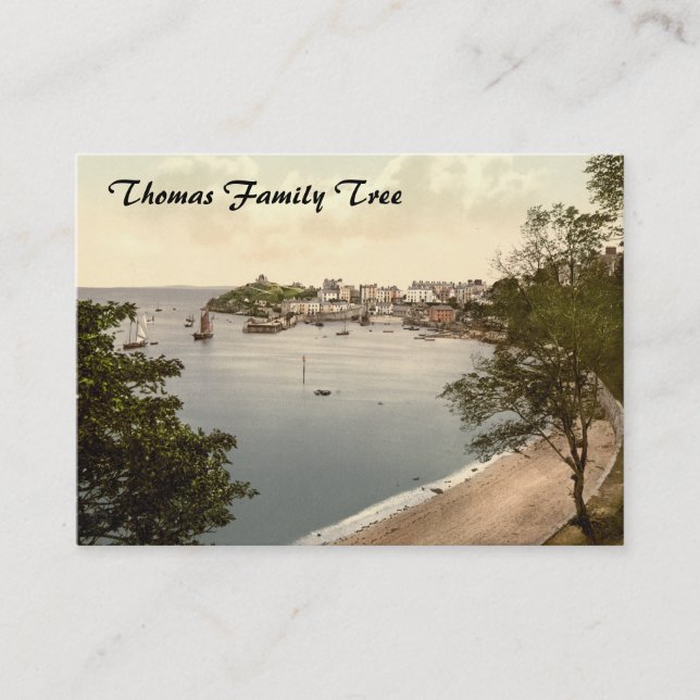 Carte De Visite Tenby, Pembrokeshire, Pays de Galles (Devant)