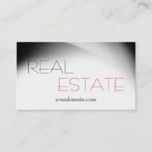Carte de visite tendance agent immobilier gris bla