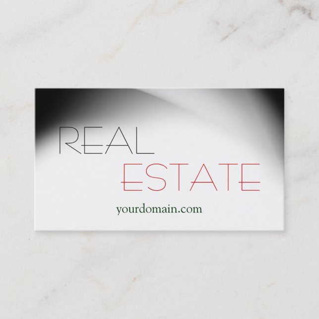 Carte de visite tendance agent immobilier gris bla (Devant)