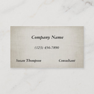 Carte De Visite Tendance Antique Texture Lin Blanc