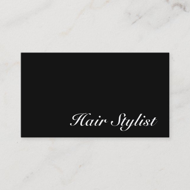 Carte de visite tendance Black Grey Hair (Devant)