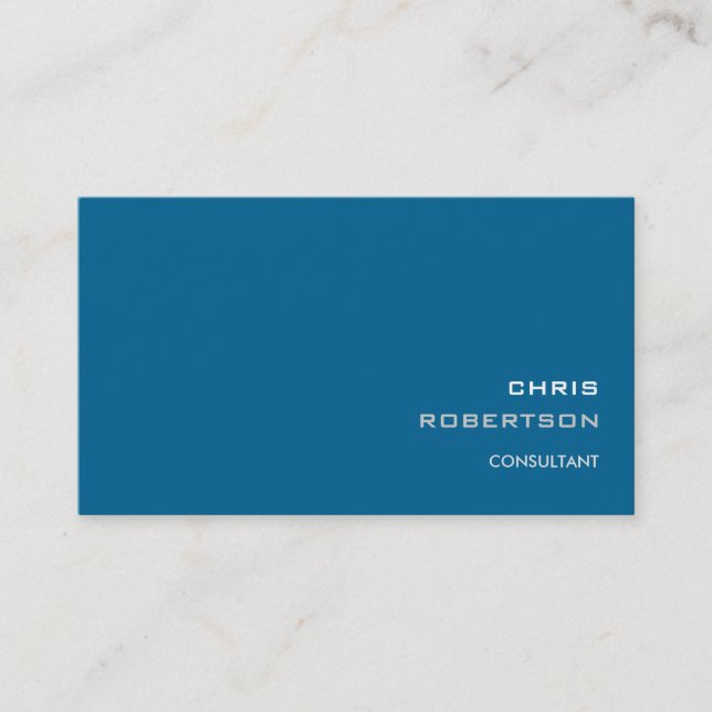 Carte de visite tendance bleu foncé (Devant)