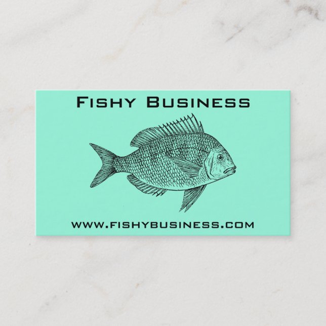 Carte De Visite Tendance des entreprises de pêche (Devant)