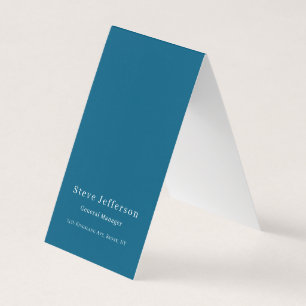 Carte De Visite Tendance Élégant Minimaliste Simple Bleu
