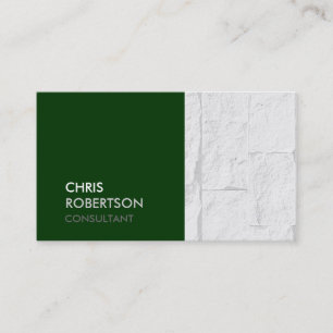 Carte de visite tendance en brique vert Vert attra