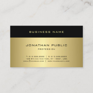 Carte De Visite Tendance Glam Or Moderne Élégant Minimaliste