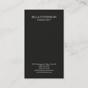 Carte De Visite Tendance gris foncé clair simple minimaliste éléga