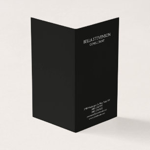 Carte De Visite Tendance gris foncé clair simple minimaliste éléga