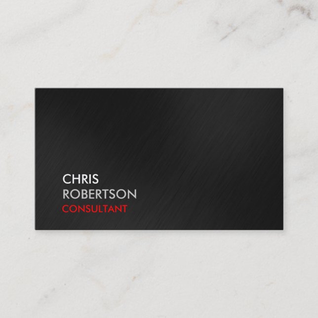 Carte de visite tendance gris rouge attrayant (Devant)