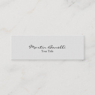Carte de visite tendance Linen Grey élégant