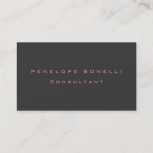 Carte De Visite Tendance minimaliste Gris Rose Girly Professional