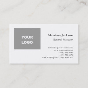 Carte De Visite Tendance Minimaliste Moderne Ajoutez Votre Logo