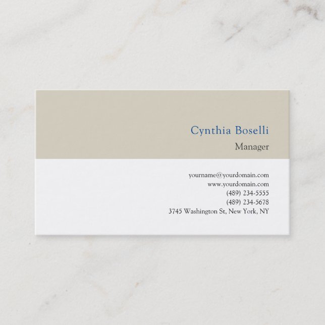 Carte De Visite Tendance minimaliste moderne Plain simple Modèle (Devant)