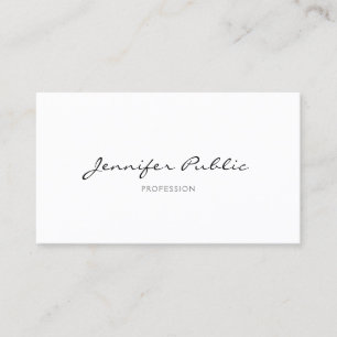 Carte De Visite Tendance Moderne Élégante Calligraphie Simple Plai