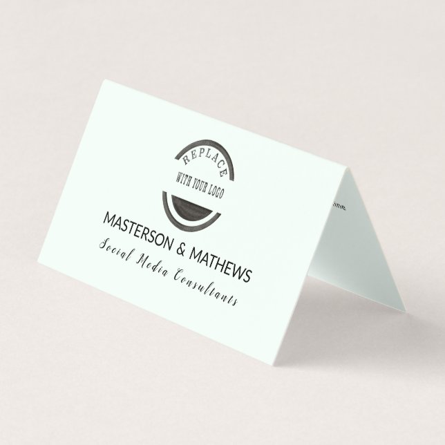 Carte De Visite Tendance moderne Social Media Consultant Minted (Devant)