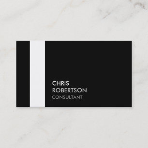 Carte de visite tendance noir blanc attirant