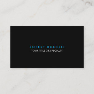 Carte de visite tendance noir blanc bleu standard