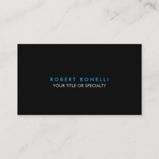 Carte de visite tendance noir blanc bleu standard