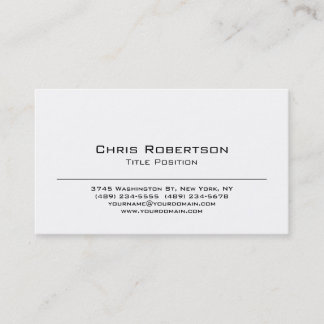 Carte de visite tendance noir blanc charmant