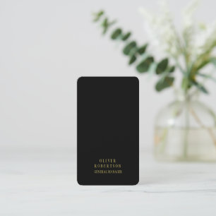 Carte De Visite Tendance Or Noir Créatif Unique Simple Plain