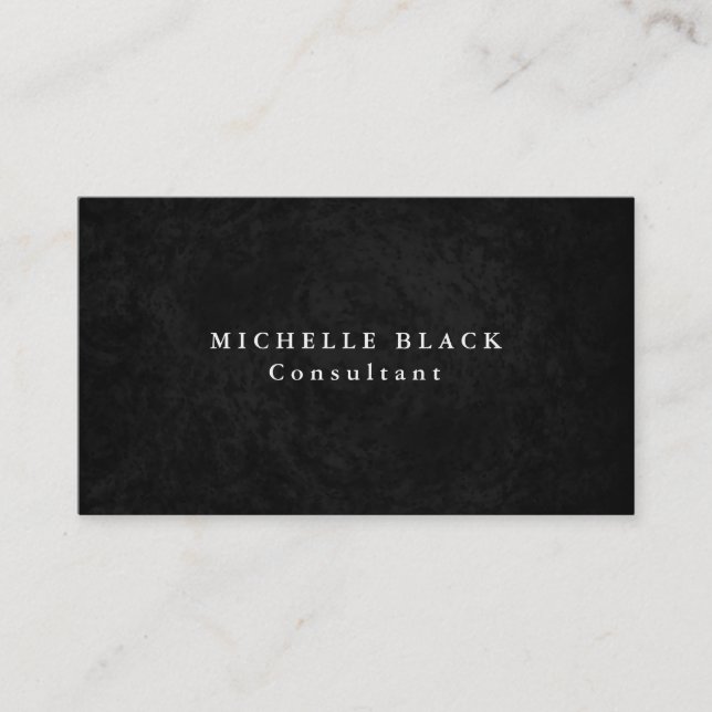 Carte De Visite Tendance Plain Elegant gris noir professionnel (Devant)