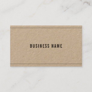 Carte De Visite Tendance Real Kraft Papier Elégant Modèle d'entrep
